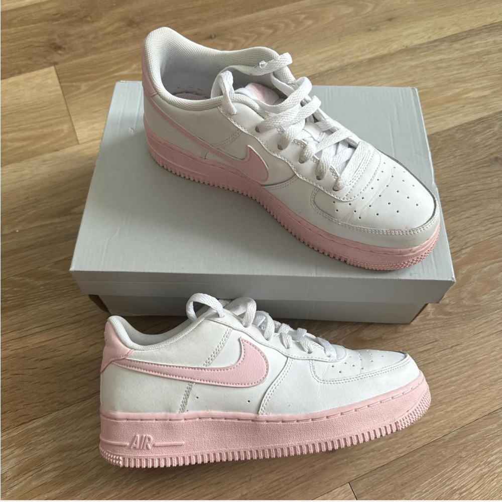 White & Pink Nike Air Force 1